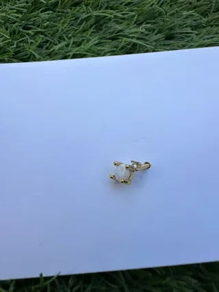 Pack de piercing + pendientes plata bañados en oro