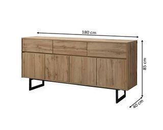 Aparador Industrial Madera y Metal