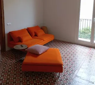 Puff Ikea Naranja 93×93×40