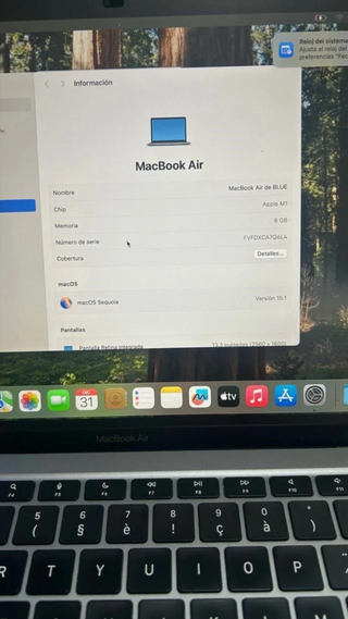 MacBook Air M1 2020 256GB Plata 8GB RAM