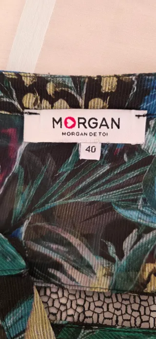 Blusa Morgan Estampada Transparente