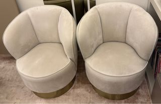 Coppia poltrone Westwing velluto beige