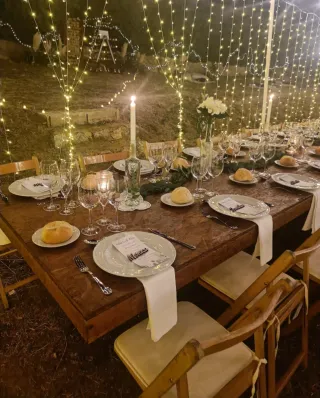 Mesas de madera plegables-Restaurante/catering