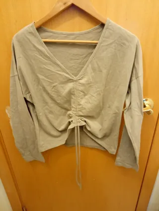 Camiseta manga larga beig