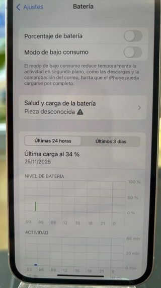 iPhone 12 Pro 128GB Plata Batería Nueva