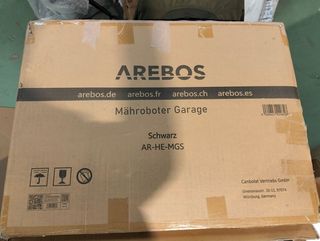 Garaje para Robot Cortacésped 102x79x46 cm AREBOS