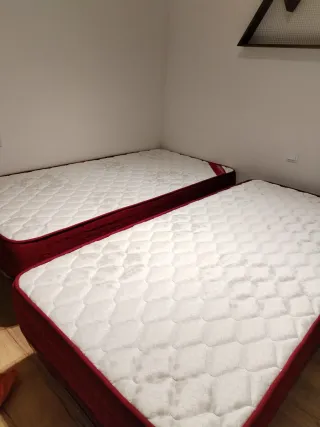 2 Camas 80cm Completas Somier y Colchón