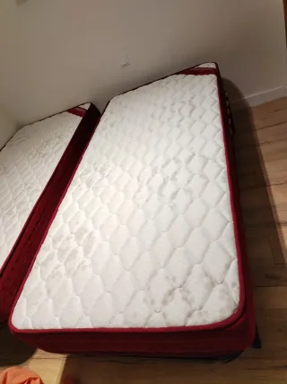 2 Camas 80cm Completas Somier y Colchón