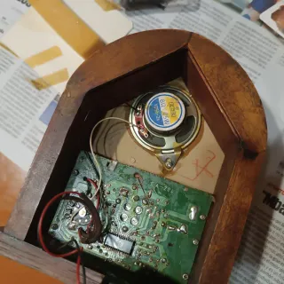 Radio antigua de madera vintage