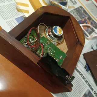 Radio antigua de madera vintage