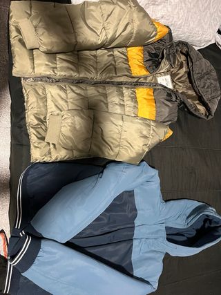 Giacche per bambini blu e verde oliva