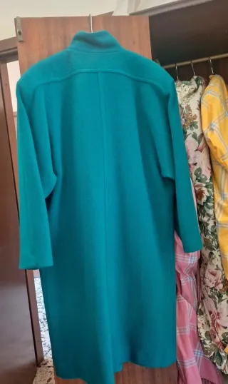 Cappotto lana vergine vintage verde taglia 42