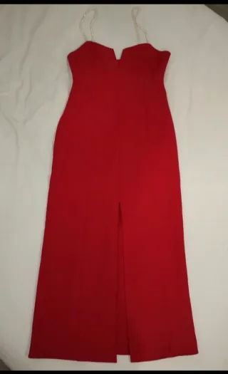 Vestido rojo tirantes Zara