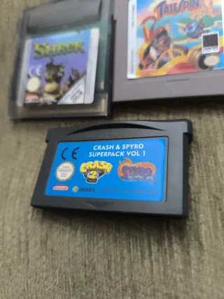 Lote 3 Juegos Game Boy: Shrek, TaleSpin, Crash