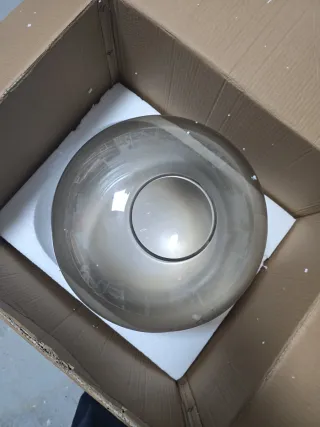 Lámpara de pie moderna cristal ahumado