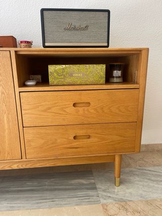 Aparador Roble Natural 160x45x80 cm