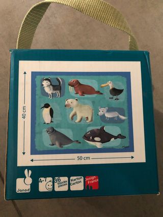 Puzzle Janod 36 piezas animales