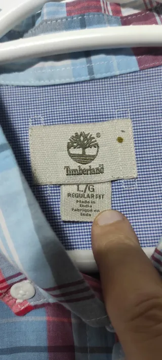Camisa Timberland de manga larga de cuadros