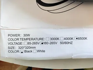 2X Lámpara LED Techo 30w