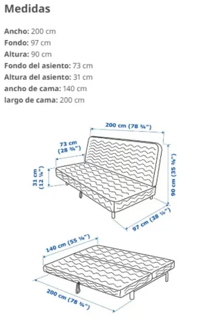 Sofá Cama Ikea NYHAMN