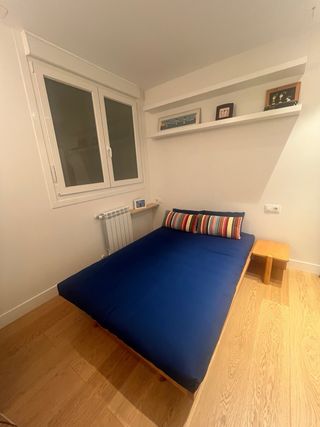 Sofá Cama Futón azul con Almacenaje