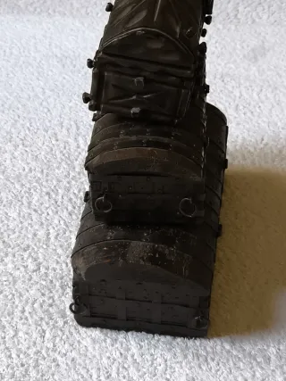 3 ANTIGUOS COFRES BAÚLES HIERRO Y MADERA VINTAGE