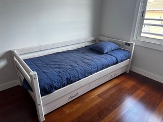 Cama nido doble madera blanca