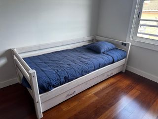 Cama nido doble madera blanca