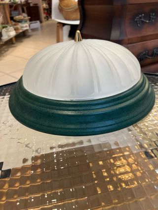 Plafón Luminoso Verde y Blanco