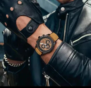 Reloj Mark Fairwhale Hombre Negro/Marrón