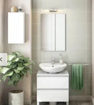 Mueble auxiliar blanco 30x30x70