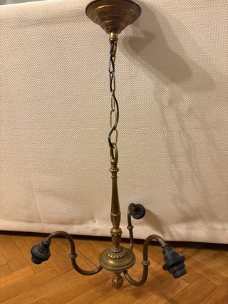Lámpara de bronce 3 brazos