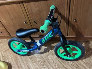 Bicicleta infantil B-PRO azul y verde