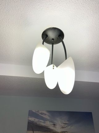 Lámparas de techo moderna 3 tulipas y otra de 2.