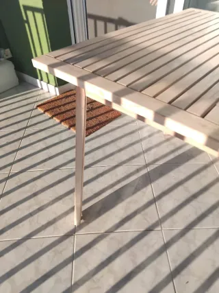 Mesa de jardín extensible de madera
