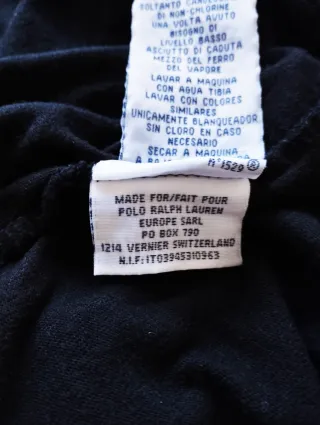 Jersey Polo Ralph Lauren cuello alto negro