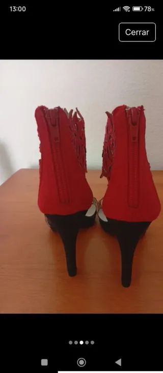 Tacones Rojos con Pedrería
