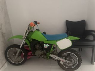 Moto de Cross Infantil Verde cawasaki65