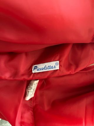 Vestido infantil marrón y rojo