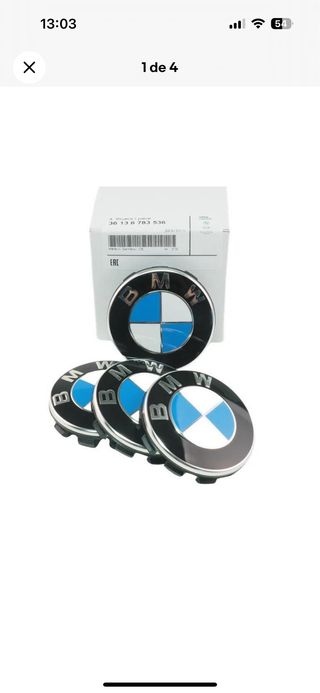 Tapas de llanta BMW 68mm Originales (4 uds)