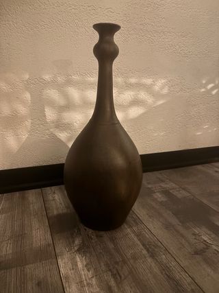 Vaso ceramica marrone alto