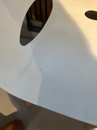 Sillas blancas polipropileno y madera (4uds)