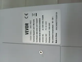 VEVOR Inversor Solar Híbrido de 5500 W 230 V