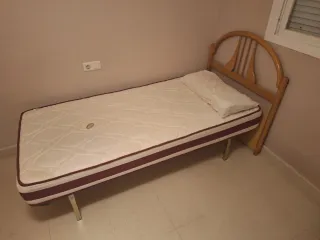 Cama individual con somier a estrenar