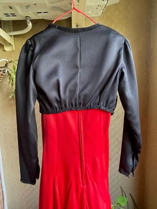 Traje de Flamenco danza española Rojo y Negro