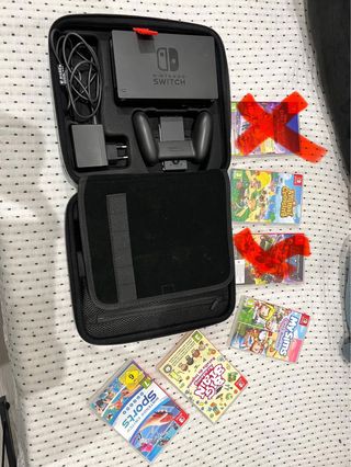 Nintendo Switch + 4 Juegos + maletin de transporte