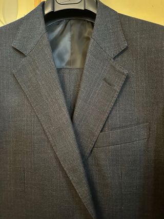 Traje hombre gris oscuro talla L