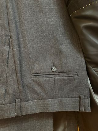 Traje hombre gris oscuro talla L