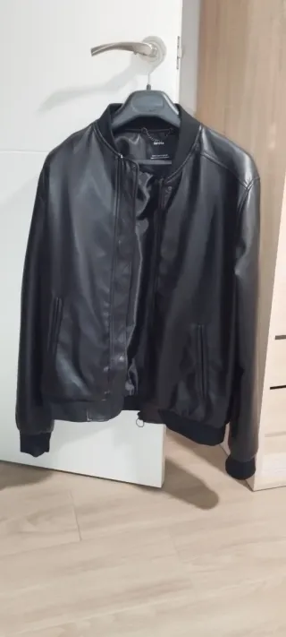 Chaqueta Bomber Cuero Talla M