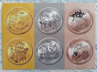 Coleccion 6 imanes Mortadelo Filemon Olimpiadas